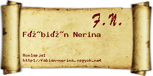 Fábián Nerina névjegykártya